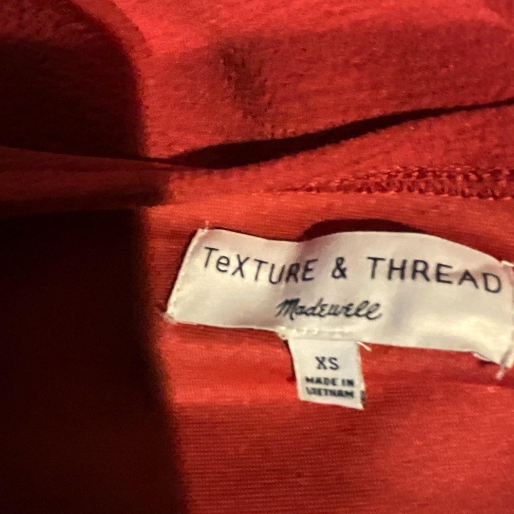 Texture & Thread Madewell Red Wrap Sweater Size X… - image 6